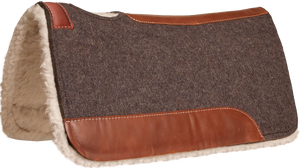 Lone Star Ropes Wool Saddle Pad with Fleece Grey