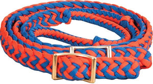 Mustang  Braided Barrel Rein With Knots