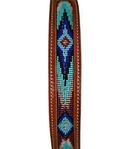 Turquoise Beaded Couture Dog Collar