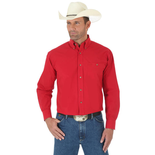 George Strait Long Sleeve Shirt - Red