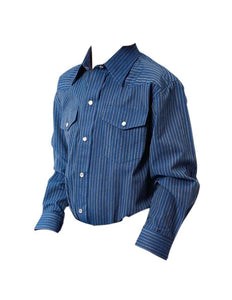 Roper Western Shirt Boys Long Sleeve Snap Blue