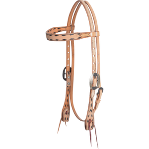 Browband Headstall with Buck Stitching
