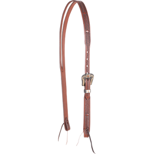 Split Ear Headstall with Antique Diamond Tooling