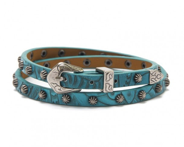 Turquoise Hat Band With Starburst Conchos