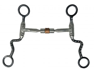 Stainless Steel Snaffle bit with copper roller center