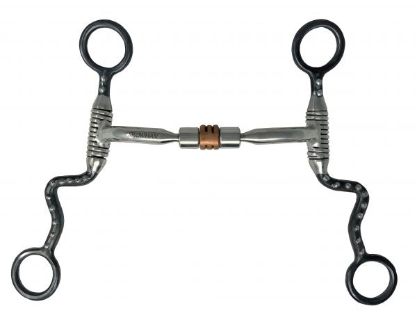 Stainless Steel Snaffle bit with copper roller center