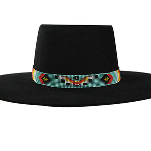 Twister Arrow Beaded Multicolored Hat Band