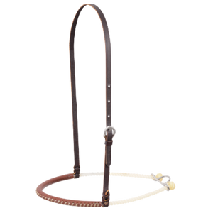 Single Rope Noseband with Rawhide Laced Harness Cover