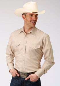 Roper Men's Tan Diamond Western Shirt