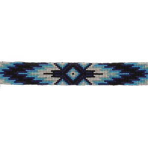 Twister Blue South West Beaded Hatband