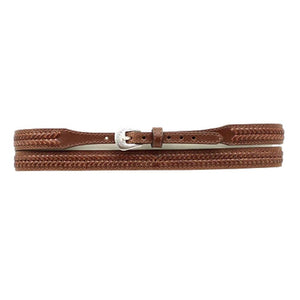 M&F Brown Laced Leather Hat Band