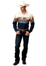 Load image into Gallery viewer, Roper Men&#39;s Border Print Western Shirt