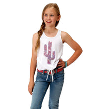 Load image into Gallery viewer, Roper Girl&#39;s Sequin Cactus Tank Top