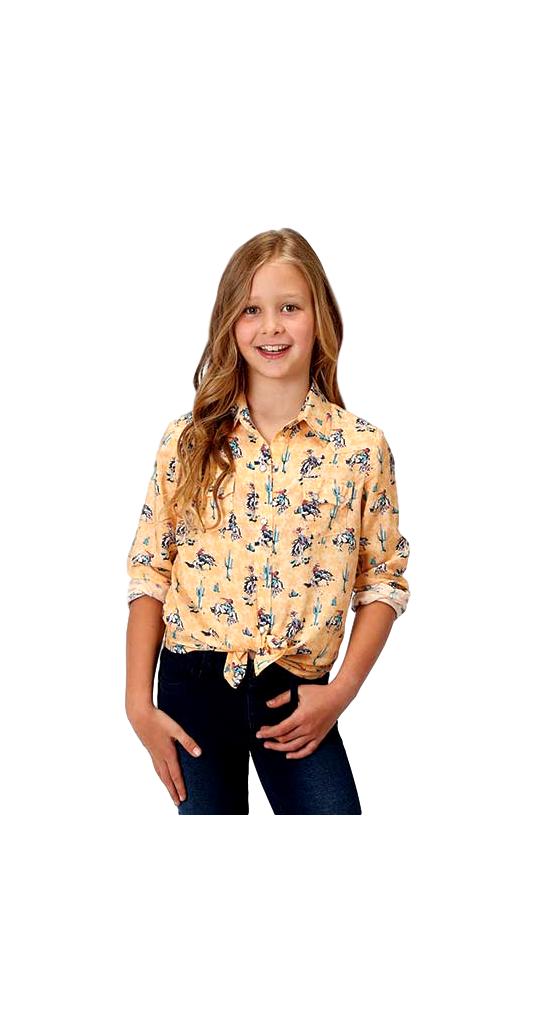 Roper Girl's Cactus Bronc Western Shirt