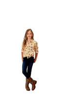 Load image into Gallery viewer, Roper Girl&#39;s Cactus Bronc Western Shirt