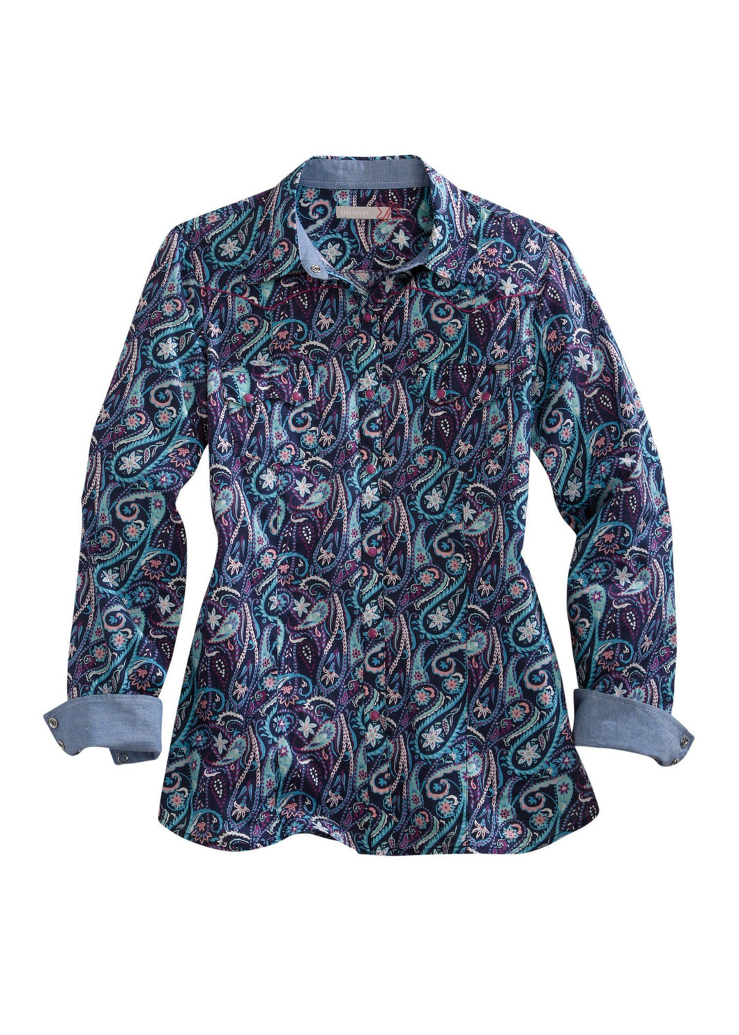 Tin Haul Womens Folk Paisley Long Sleeve Shirt