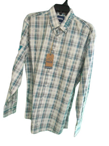 Resistol Men's Blue Plaid Button Up