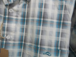 Resistol Men's Blue Plaid Button Up