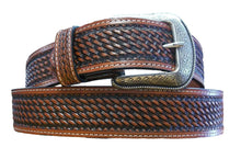 Load image into Gallery viewer, Tooled Belt With Longhorns &amp; Stars