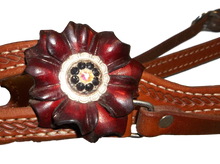 Load image into Gallery viewer, HR Courts Headstall With Red Flower