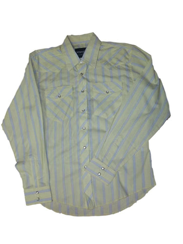 Wrangler Assorted Striped Pearl Snap Boys Western Shirt