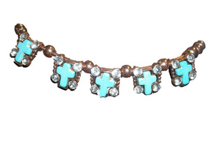 Crooked Fence Turquoise Cross Boot Chain