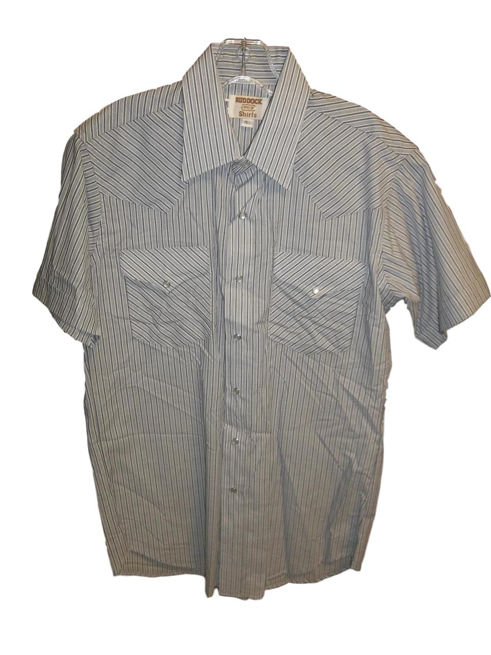 Ruddock Men's Stripped Short Sleeve Western Shirt