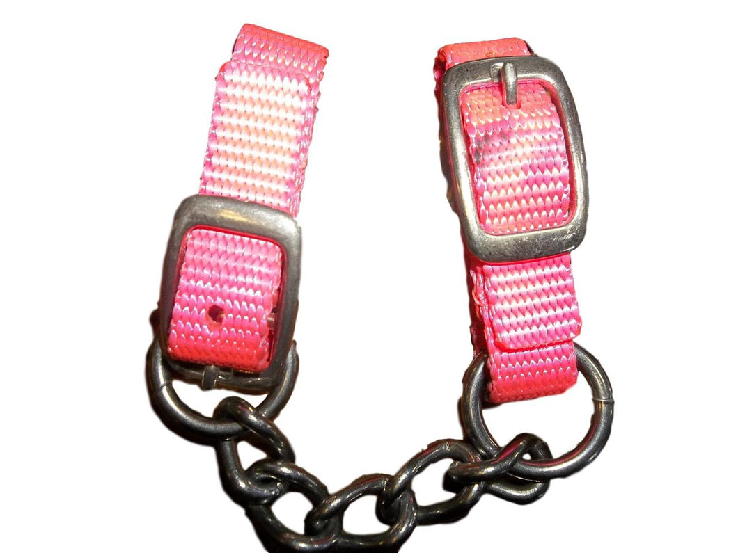 Pink Nylon 5 Link Harness Curb Chain