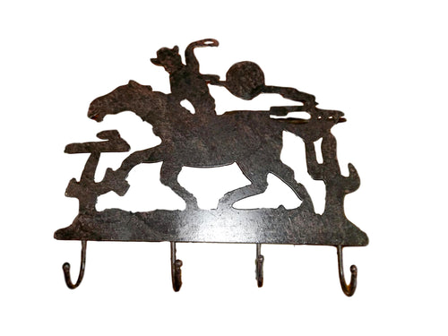 metal cowboy wall hook