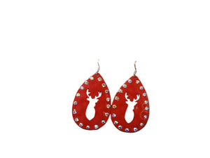 Metal Deer Antler Earrings