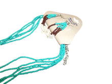 Load image into Gallery viewer, Long Teal/Brown/White Necklace