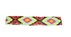 Red/Blue/Orange/Yellow Diamond Beaded Headband