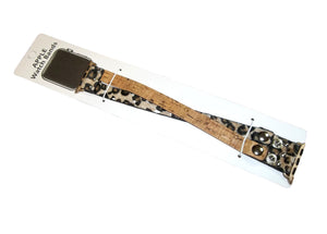 Double Band Leopard & Cork Apple Watch Band