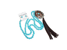 Load image into Gallery viewer, Long Stone &amp; Leather Necklaces
