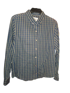 Panhandle Slim Navy/Green Button Down Western Shirt