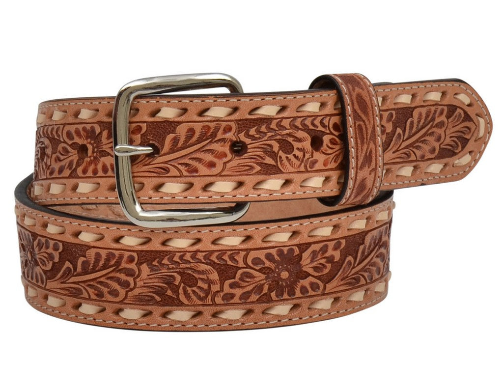 Youth Natural Floral w/Natural Inlay Belt