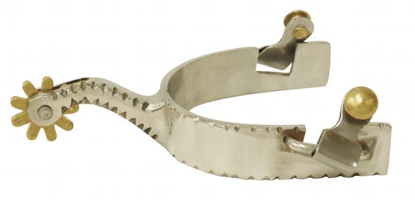 Men's Stainless Steel Notched Spurs