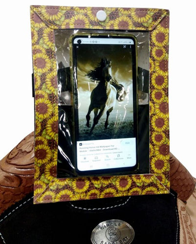 Sunflower Print Phone Case For Saddle