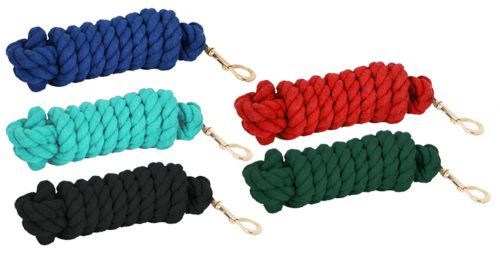 10' Cotton lead rope w/brass snap
