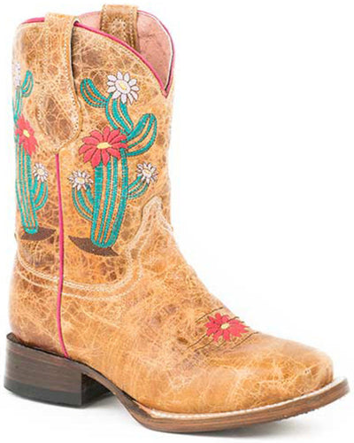 Roper Girl Cactus Flower Boots