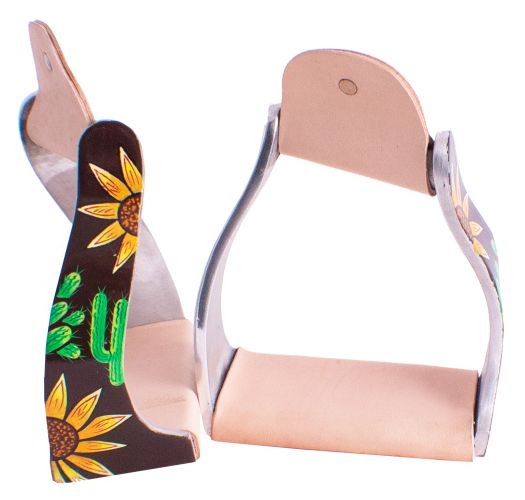 Sunflower Design Angled Aluminum Stirrups