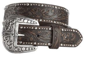 Ariat Women's Leather Embossed Inlay Western Belt