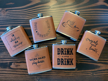 Load image into Gallery viewer, Leather Wrapped Flasks