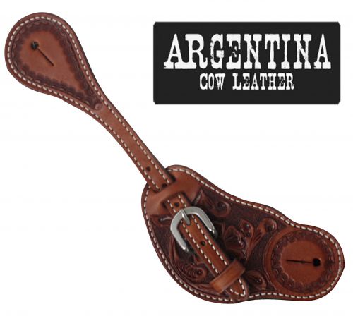 Mens Size Argentina Cow Leather Spur Straps