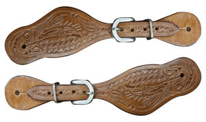 Youth Tooled Spur Straps