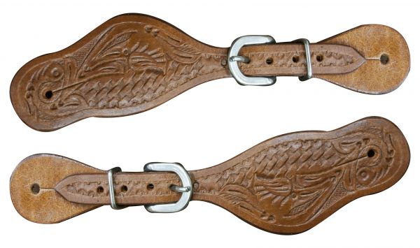 Youth Tooled Spur Straps