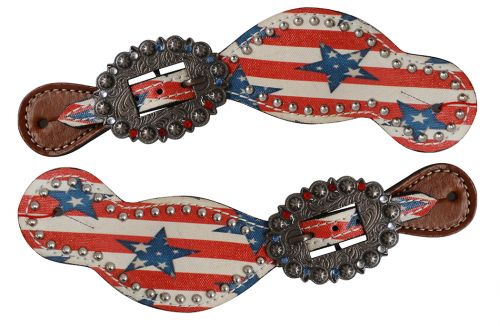 Ladies Stars and Stripes Spur Straps