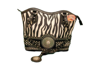 Blazin Roxx Zebra Stripe Shoulder Bag