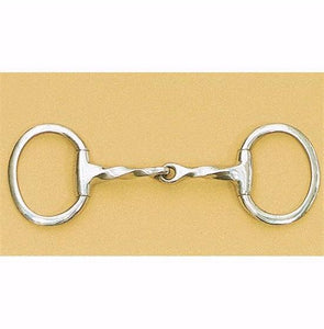 Metalab Slow Twist Flat Ring Eggbutt Snaffle Bit