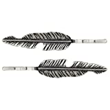 Silver Strike Feather Bobby Pin